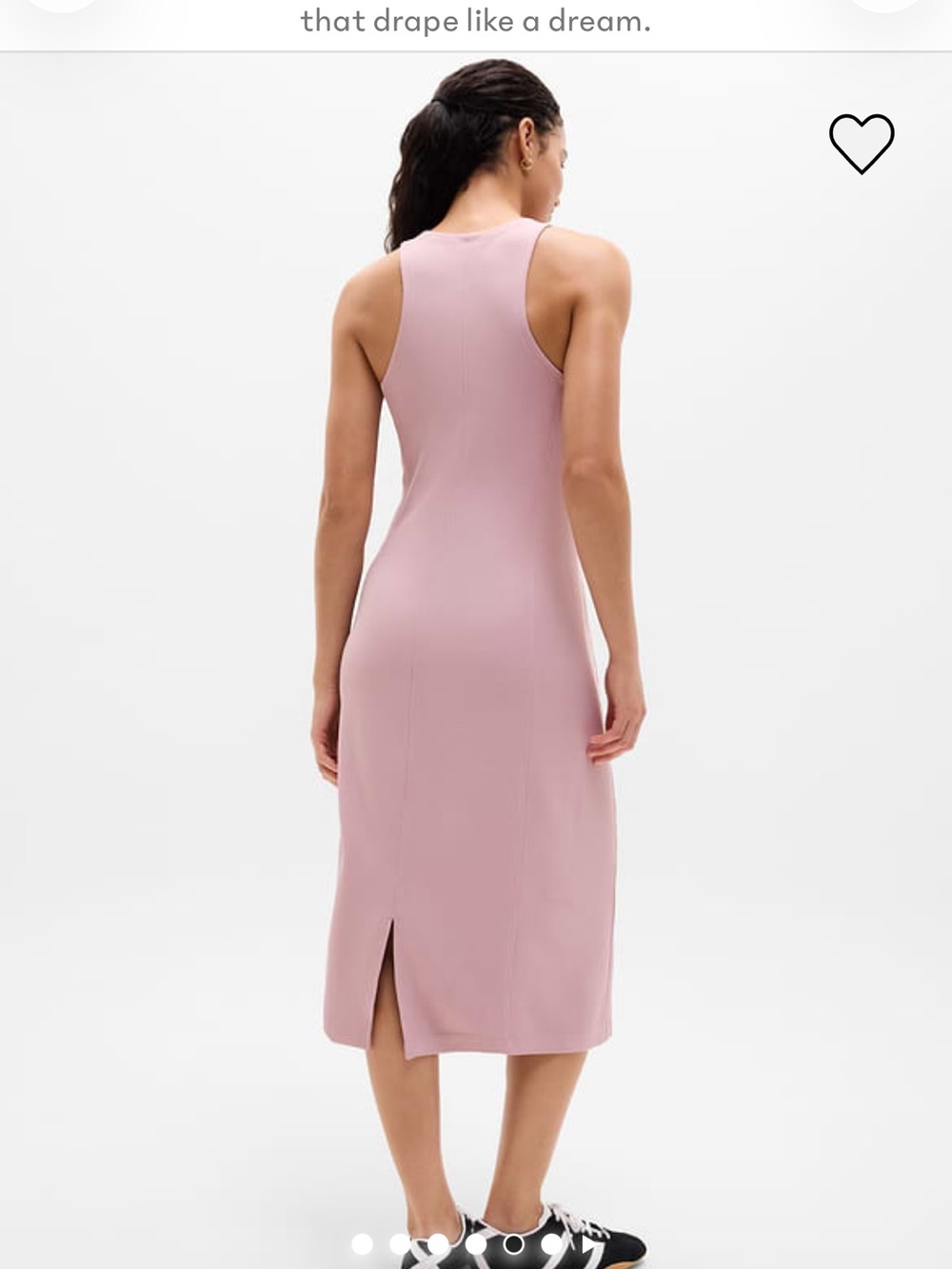 Athleta Blush Pink Sleeveless Midi Dress - Picture 2 of 6